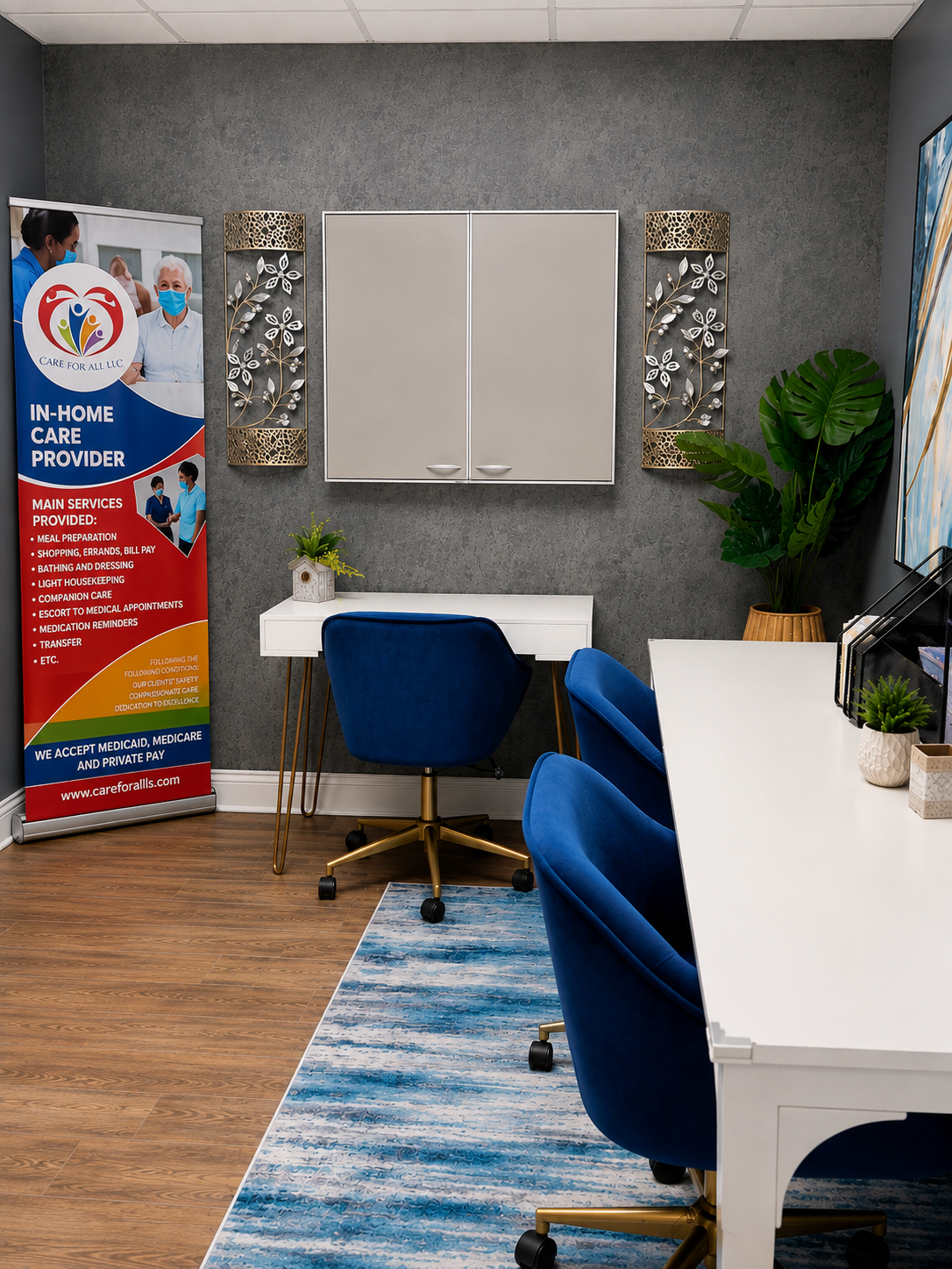 Care For All office interior — professional and welcoming